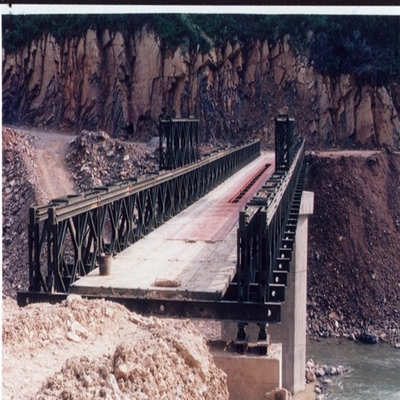 Kết cấu thép 60 tấn Bailey Truss Bridge Sử dụng hạng nặng với điểm năng suất Q345b
